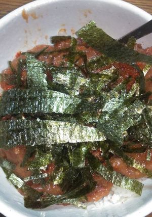 【男飯】旨辛マグロユッケ丼-レシピのメイン写真