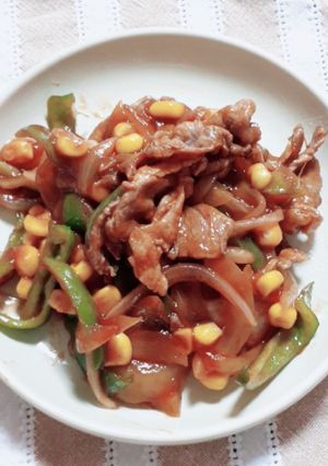 豚肉と野菜のソースケチャップ炒め-レシピのメイン写真