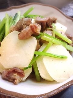 砂肝とかぶのガーリックバター炒め-レシピのメイン写真