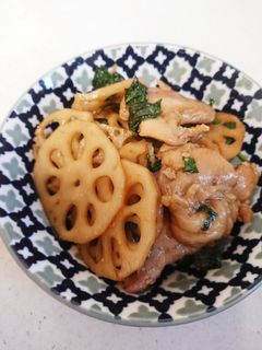 鶏肉とれんこんの甘辛照り焼き煮-レシピのメイン写真