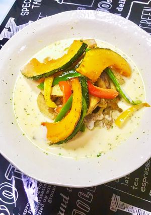 根菜チキン炒め☆カルボナーラスープで☆-レシピのメイン写真