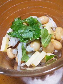 ☆蒸し大豆としらすのサラダおつまみ☆-レシピのメイン写真