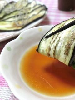 焼きなす 梅じゃこしそを巻いて♪-レシピのメイン写真