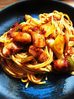 ホットプレートで簡単ナポリタン-レシピのメイン写真