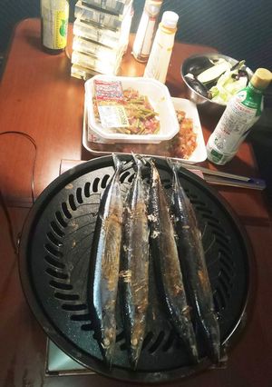 ベランダで秋の秋刀魚-レシピのメイン写真