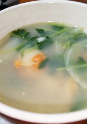 ホタテ豆苗スープ♪-レシピのメイン写真