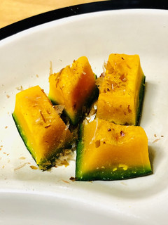 レンジでカボチャの塩おかか-レシピのメイン写真