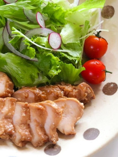 腸活!湯煎でしっとり 鶏むね肉の焼豚-レシピのメイン写真