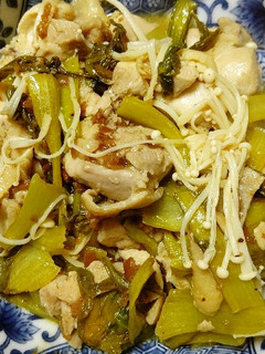 ピリッと辛い青梗菜と鶏の梅ゆず胡椒風味-レシピのメイン写真