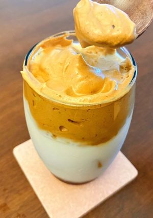 話題のダルゴナコーヒー(ヘルシーver)-レシピのメイン写真