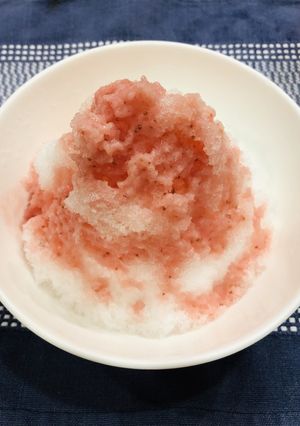 かき氷に！イチゴミルクシロップ-レシピのメイン写真