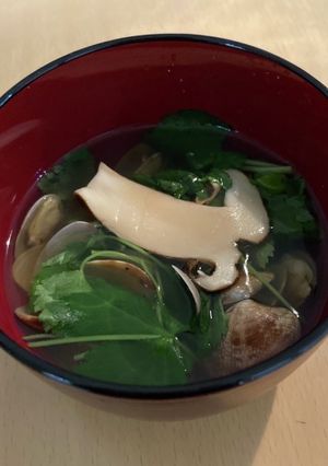 松茸入りあさりのお吸い物☆エリンギ可-レシピのメイン写真