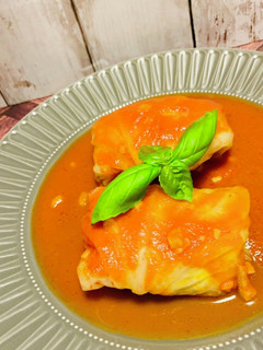 豆腐でヘルシー!ロールキャベツのトマト煮-レシピのメイン写真