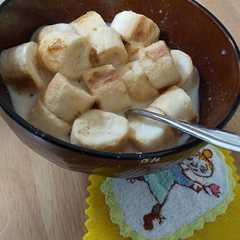 A picture of お麩でヘルシーシリアル風おやつ.