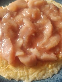 レンジで簡単★桃コンポートのせパンケーキ-レシピのメイン写真