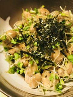 毎日の納豆●スプラウトみじん切りあえ-レシピのメイン写真