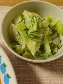 塩キャベツとスライスきゅうりのサラダ-レシピのメイン写真