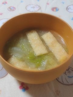 白菜と油揚げの味噌汁-レシピのメイン写真