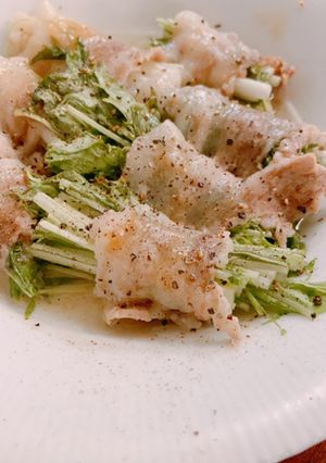 レンチン料理！豚バラ肉で中華風水菜巻き-レシピのメイン写真