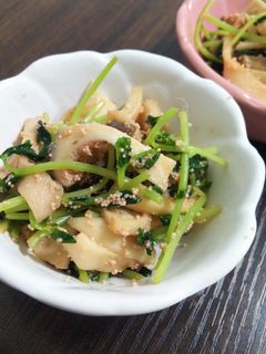 豆苗とエリンギのたらこバター炒め-レシピのメイン写真
