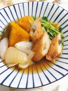 カボチャとごぼう天の煮物~肉じゃが風~-レシピのメイン写真