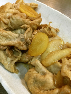 ジャンボにんにくと豚スライスの甘辛炒め!-レシピのメイン写真