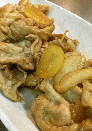 ジャンボにんにくと豚スライスの甘辛炒め！-レシピのメイン写真