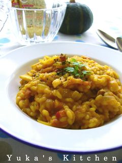 ベーコンとエリンギの南瓜カレーリゾット-レシピのメイン写真
