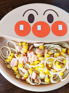 サーモンとコーンのパスタ☆離乳食完了期-レシピのメイン写真