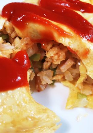 オートミール オムライス❤レンジで-レシピのメイン写真
