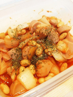 簡単☆魚肉ソーセージのポークビーンズ風-レシピのメイン写真
