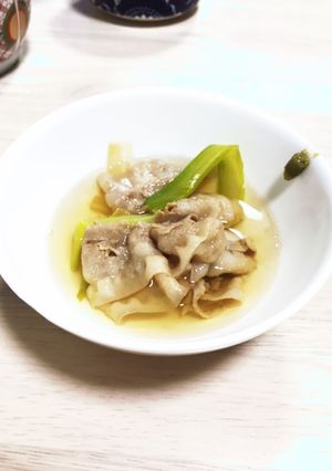 某蕎麦店の香味豚スープ-レシピのメイン写真