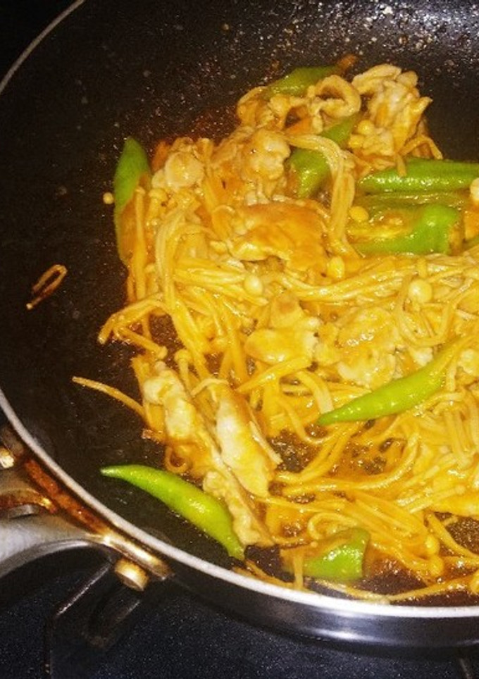 しし唐とえのきのカレー炒め☆おつまみ☆-レシピのメイン写真