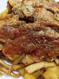豚肉と栗のマスタード炒め-レシピのメイン写真