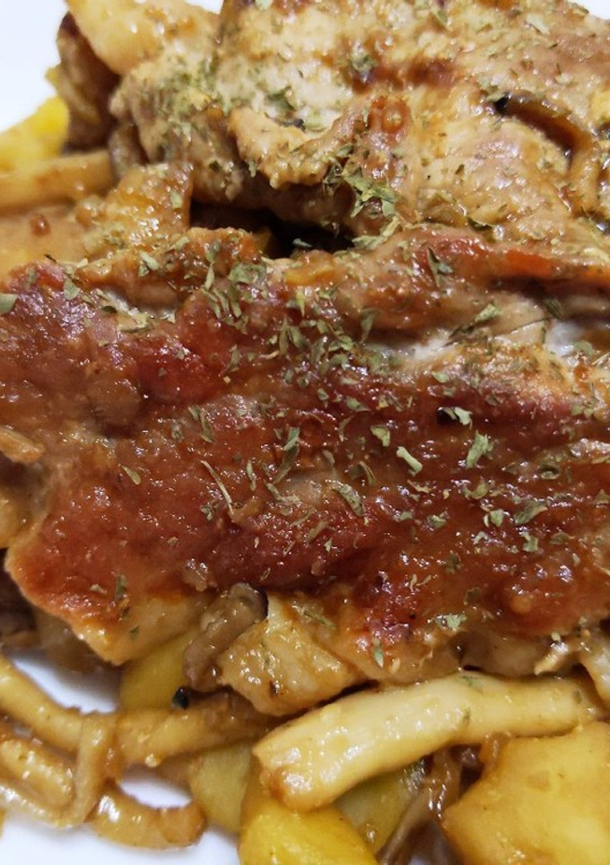 豚肉と栗のマスタード炒め-レシピのメイン写真
