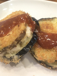 なすの鶏ひき肉はさみ揚げ-レシピのメイン写真
