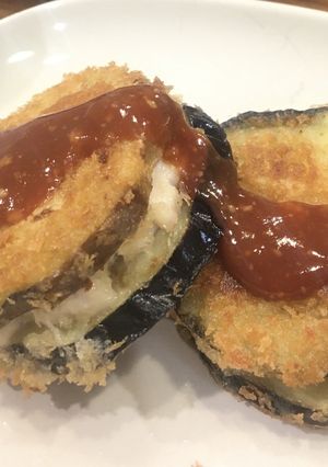 なすの鶏ひき肉はさみ揚げ-レシピのメイン写真