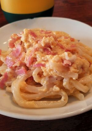 カルボナーラうどん-レシピのメイン写真