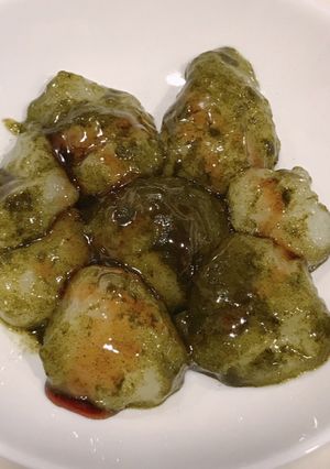 レンジで簡単、米粉と片栗粉で抹茶わらび餅-レシピのメイン写真