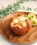 簡単！ミニトマトチーズ焼きパン☆野菜パン