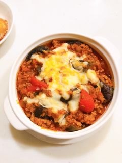 材料3つ!野菜ジュースで簡単なすグラタン-レシピのメイン写真