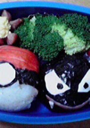 初キャラ弁：ゴース＆モンスターボール-レシピのメイン写真