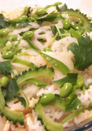 夏野菜たっぷり♪緑が綺麗な野菜ちらし寿司-レシピのメイン写真