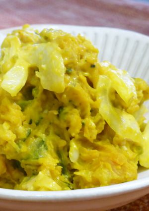 かぼちゃと玉ねぎの味噌マヨサラダ-レシピのメイン写真