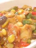 白身魚と夏野菜のあんかけ炒め.｡o○☆