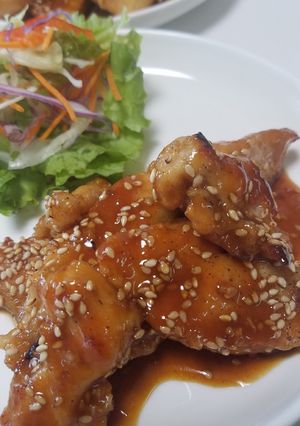 お二人さんの☆鶏むね肉のピリ辛照焼！-レシピのメイン写真
