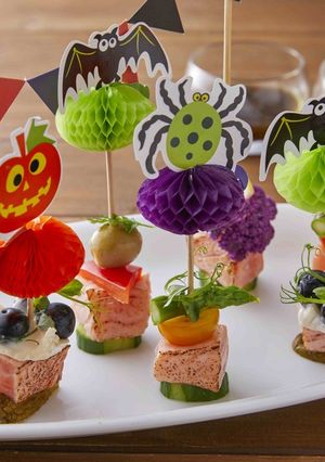 炙りサーモンのハロウィンピンチョス-レシピのメイン写真