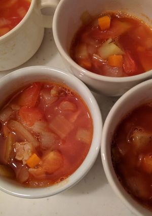 野菜ジュースでミネストローネ-レシピのメイン写真