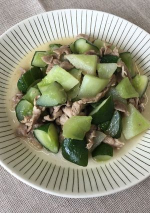 「ロジグリーン」キュウリと豚肉の中華炒め-レシピのメイン写真