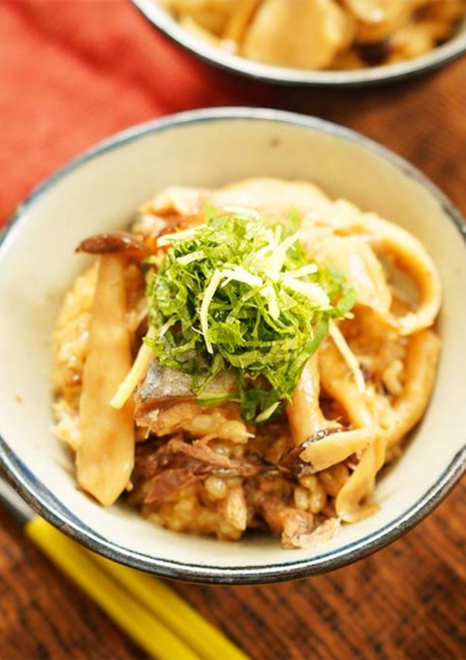 秋の味覚♪さんまの炊き込みご飯-レシピのメイン写真